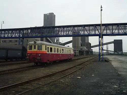 Voies ferrées de l'ancienne mine de charbon « Staric ».