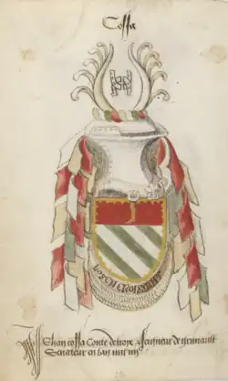 Armoiries de Jean Cossa (Statuts de l'Ordre du Croissant)
