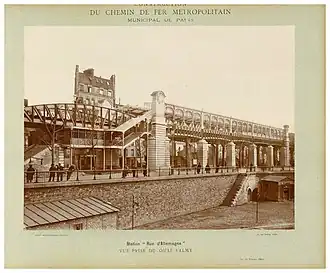 La station vue le 16 février 1903, une semaine avant son ouverture.