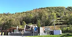 La gare de départ du Skyvall à Loudenvielle.