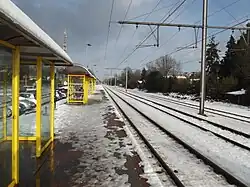 Quai et abris en 2014.