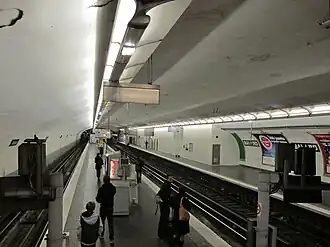 Vue d'ensemble des quais de la station en 2012.