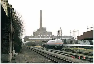Centrale électrique, vue depuis la gare.