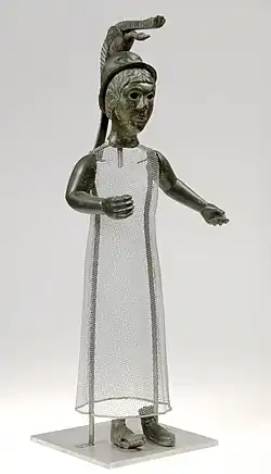 La Brigitte du Ménez-Hom, statuette représentant probablement la déesse Brigit (IIe&nbsp;siècle avant notre ère, musée de Bretagne).