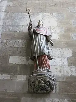 Photo de la statue de saint Herbland