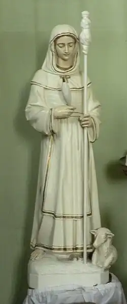 Sainte Geneviève en bergère (église Saint-Georges de Belloy-en-France).