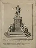 Statue de Louis XV, place Royale détruite en 1792, cette statue de Barthélemy Guibal et Paul-Louis Cyfflé s'élevait à l'emplacement de l'actuelle statue de Stanislas.