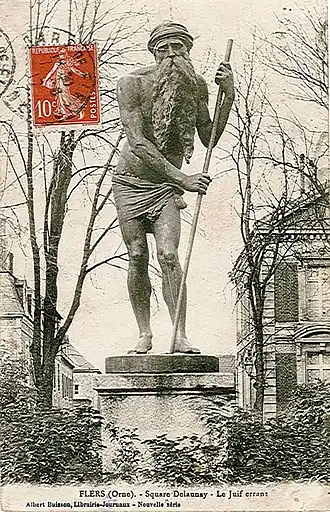 Statue Le Juif errant à Flers de V.-E. Leharivel-Durocher (1879).