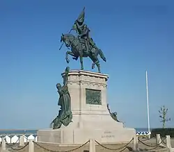 Statue équestre de San Martín à Boulogne-sur-Mer.