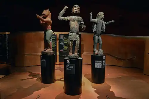 Statues des rois d'Abomey au XIXe siècle. Musée du Quai Branly
