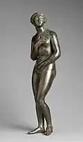 Statuette en bronze de la Vénus Pudique étudiée par Paul Jamot, conservée au Musée du Louvre.