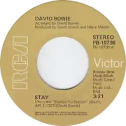 Description de l'image Stay by David Bowie US vinyl single.png.