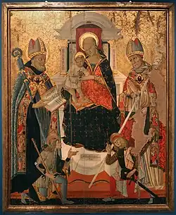 Madone en trône avec saints, Stefano Folchetti, 1492.