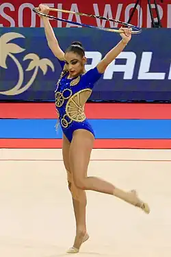 Description de l'image Stephanie Dimitrova 2024 Sofia World Cup Hoop QF 2.jpg.