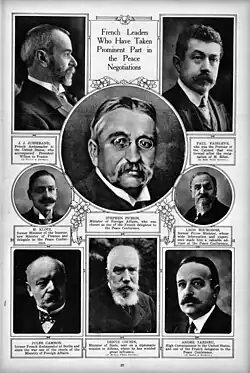 Négociateurs français du traité de Versailles en 1919.