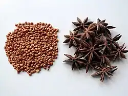 Graines et fruits, séparés.