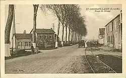 Route de Meaux à Saint-Germain-Laxis en direction de Crisenoy, au début du XXe siècle.