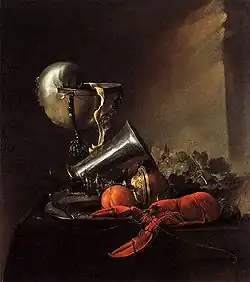 Nature morte avec homard et coupe d'escargots de mer (1634), de Jan Davidszoon de Heem.