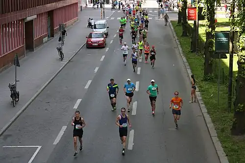 Marathon 2016 dans Valhallavägen.