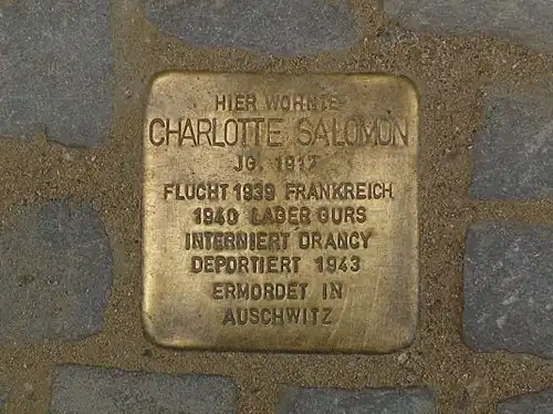 Stolperstein, Wielandstraße 15,Berlin-Charlottenburg.