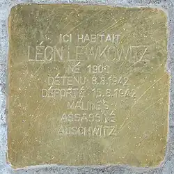 Léon Lewkowitz, boulevard Jacques Bertrand, 35 à Charleroi.