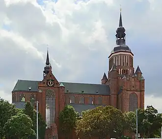 L'église Sainte-Marie située à Stralsund.