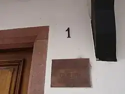 Plaque de la Fondation Johann Wolfgang von Goethe