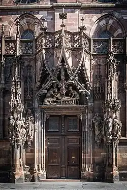 Le portail Saint-Laurent de la cathédrale de Strasbourg.