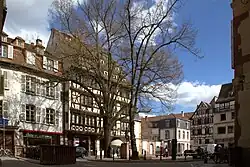 Vue générale : au fond le Collège épiscopal Saint-Étienne.