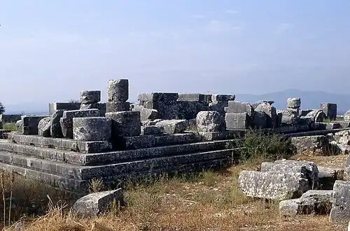 temple de Zeus à Stratos (Grèce).