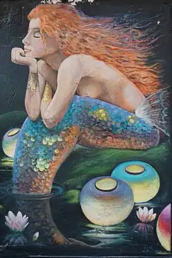 La Sirène dans le cadre de Arte de portas abertas, rua de Santa Maria (2019).