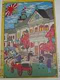 Sites touristiques de Suehiro à Tokyo - le bureau à Edobashi des communications et des transports, 1882.
