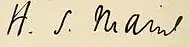 signature de Henry Sumner Maine