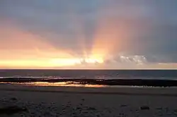 Lever de soleil sur la baie de Camarthen.