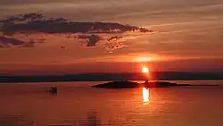 Coucher de soleil à Kamouraska.