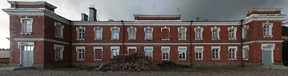 Le bâtiment de saunas.