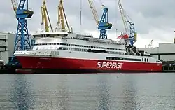 Le Superfast XI, peu avant son achèvement