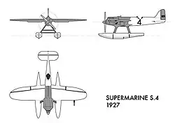 Description de l'image Supermarine S.4 3 vues.jpg.