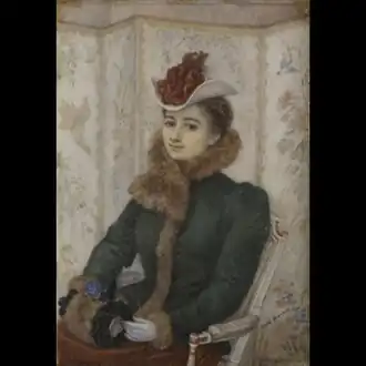Portrait de jeune fille (miniature sur ivoire).