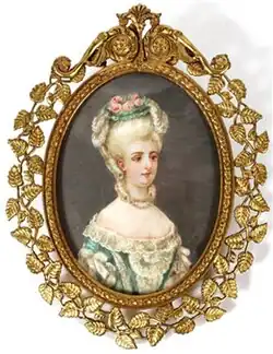 Portrait de Dame (aquarelle miniature).