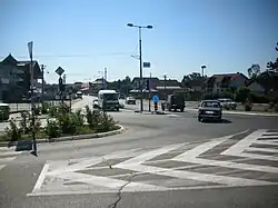 L'intersection entre la Route Magistrale 27 et la Route Régionale 160 à Svilajnac.