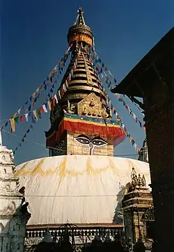 Le Stûpa de Swayambhunath au Népal.
