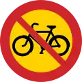 Interdiction aux cyclistes