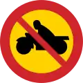 Interdiction aux motocyclistes