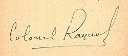 Signature de Sylvain Eugène Raynal