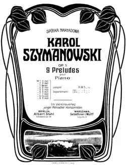 Page de titre de partition imprimée en français