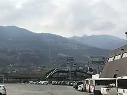 Le parcours de la télécabine.