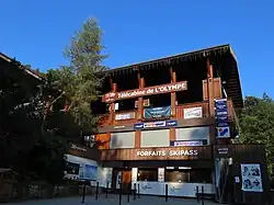 Le bâtiment de la télécabine à Brides-les-Bains.