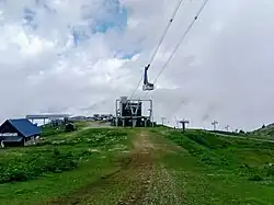 Cabine au départ de la gare aval à l'Alpette.