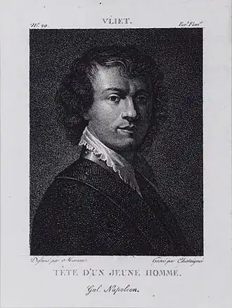 Alexis Chataigner, Tête d'un jeune homme,  eau-forte et gravure, 1804.